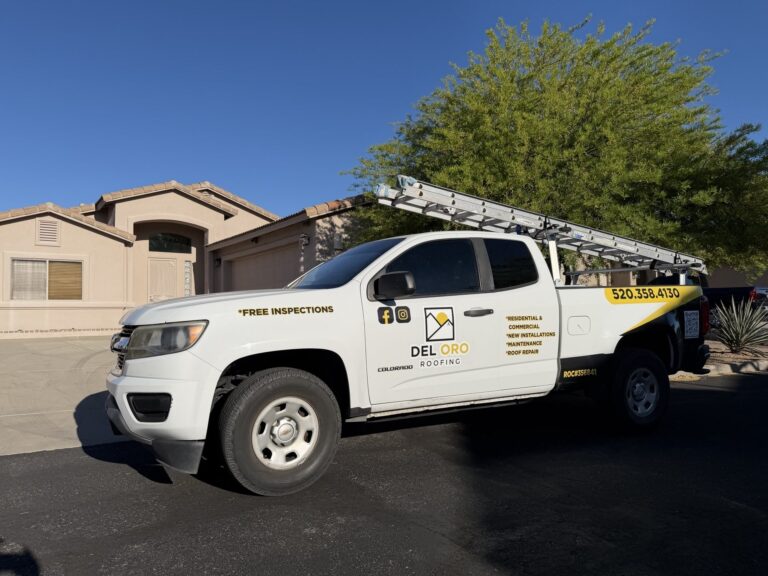 Del Oro Roofing Truck in Tucson Arizona