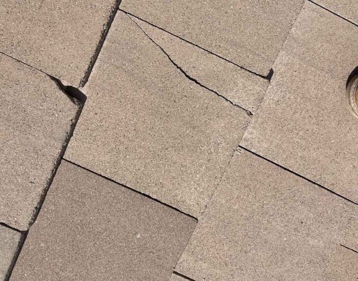 Cracked tile roof