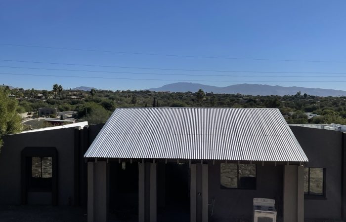 Corrugated metal roof